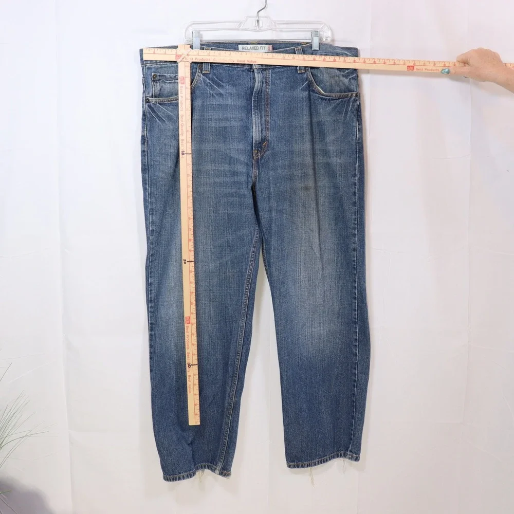 Levi's 550 Relaxed‎ Fit Jeans 42x30 Blue Mens Denim Distressed Workwear